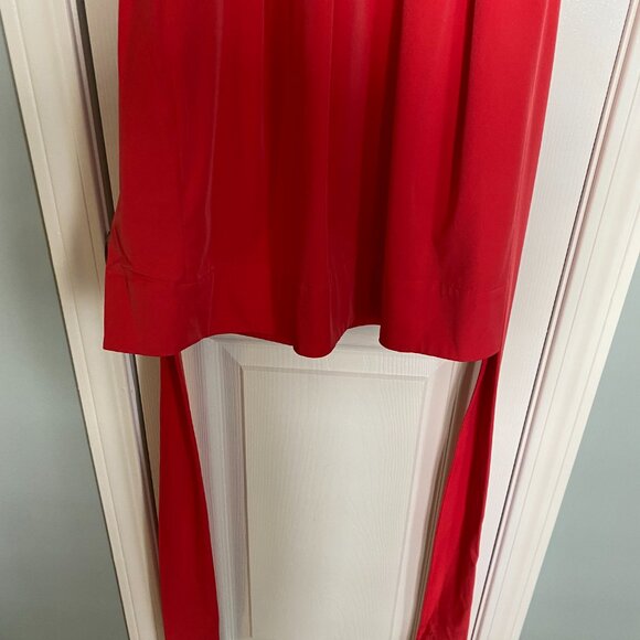 Tristan Red Fit & Flare Puff Sleeve Wrap Dress – Size S/P - Picture 10 of 10